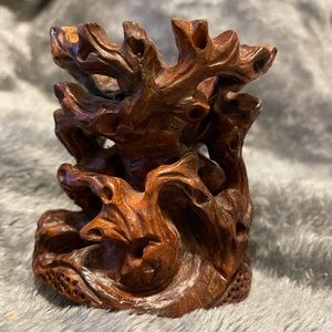Unique incense holder hand carved sculpture